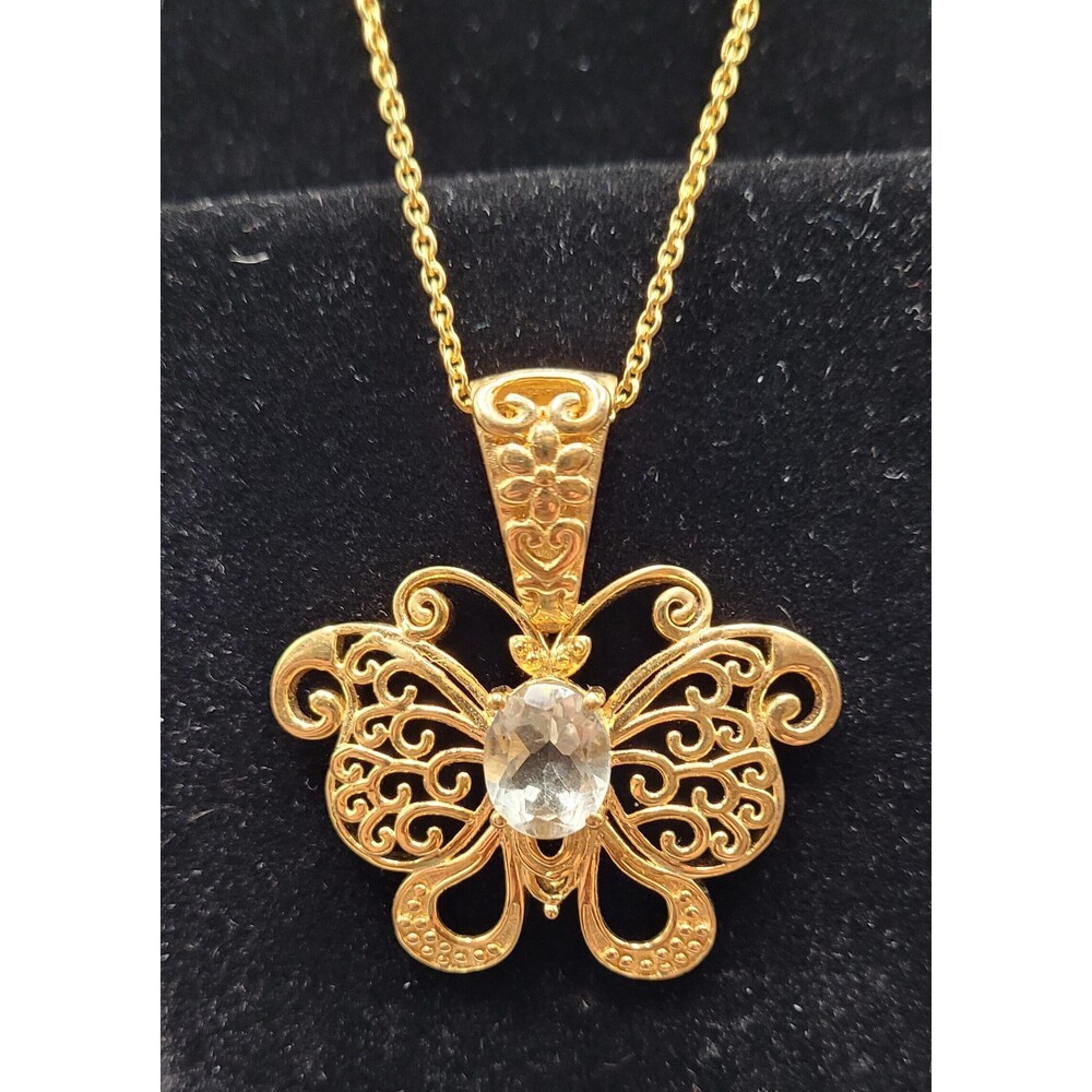 STS Karis Gold Butterfly Pendant Necklace